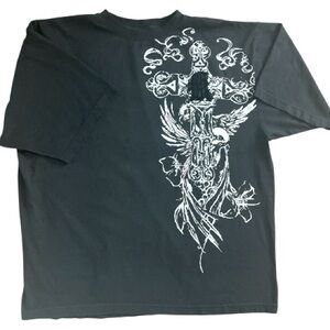 Men's Kani Gold Black Tee with White Graphic